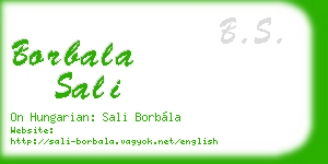 borbala sali business card